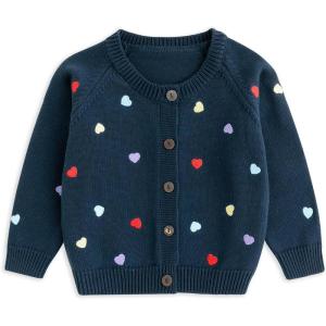 imageSimplee kids Baby Sweater Animal Leopard Printed Baby Cardigan for Autumn FallDdark Blue