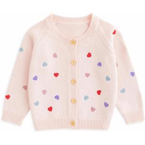 imageSimplee kids Baby Sweater Animal Leopard Printed Baby Cardigan for Autumn FallDpink