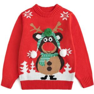 imageSimplee kids Ugly Christmas Sweater Family Matching Outfits for Women Men Party Sweaters Knitted PulloverBbig Nose