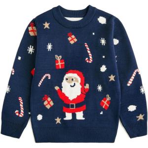 imageSimplee kids Ugly Christmas Sweater Family Matching Outfits for Women Men Party Sweaters Knitted PulloverBsanta