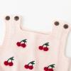 imageSimplee kids Baby Girl Knit Romper Fall Sleeveless Pompoms Rompers Newborn Little Girl Overall Jumpsuit OutfitsApink Cherry