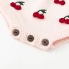 imageSimplee kids Baby Girl Knit Romper Fall Sleeveless Pompoms Rompers Newborn Little Girl Overall Jumpsuit OutfitsApink Cherry