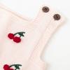 imageSimplee kids Baby Girl Knit Romper Fall Sleeveless Pompoms Rompers Newborn Little Girl Overall Jumpsuit OutfitsApink Cherry