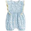 imageSimplee kids Baby Infant Girls Summer Romper Bodysuit Summer Cotton Ruffle Sleeve Floral Onesies for24 Months Pink