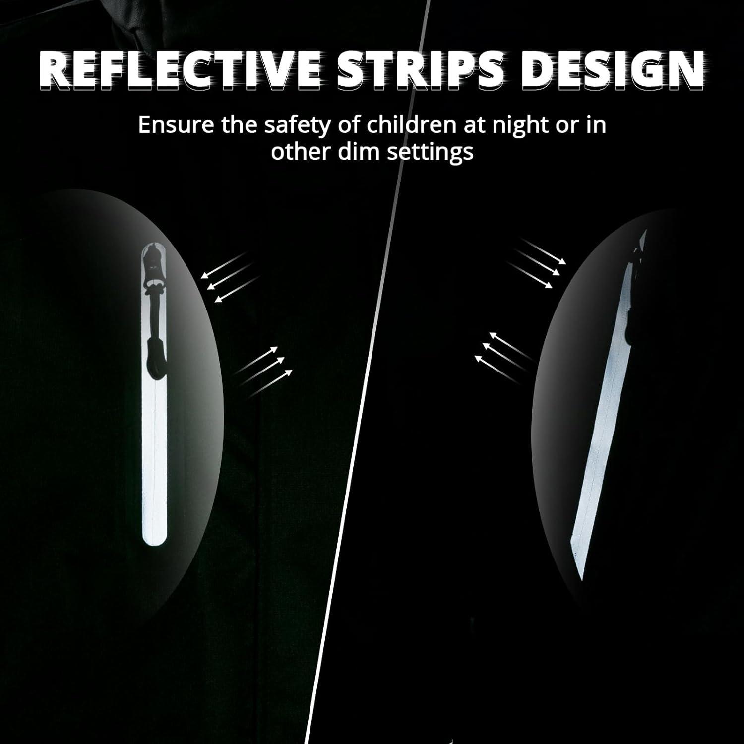 imageSimplee kids Boy Winter Coat Waterproof Ski Jacket Fleece Hooded Snow Warm Padded RaincoatsAbblack