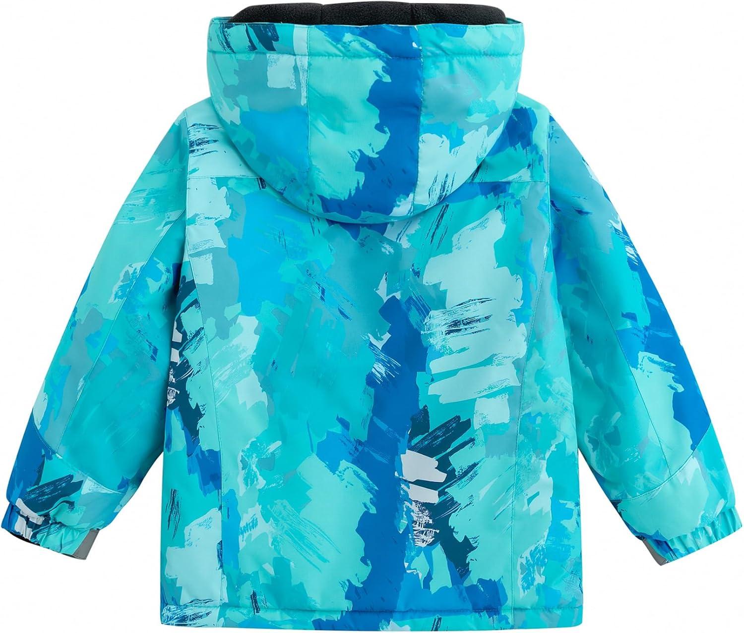 imageSimplee kids Boy Winter Coat Waterproof Ski Jacket Fleece Hooded Snow Warm Padded RaincoatsAblue Doodle