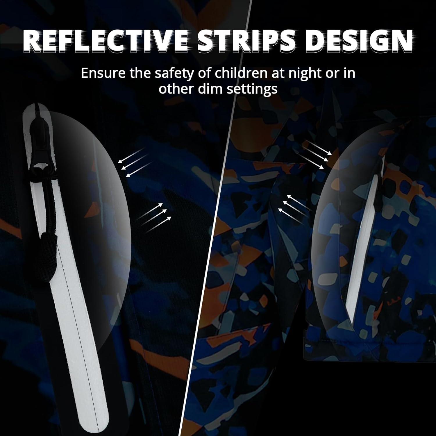 imageSimplee kids Boy Winter Coat Waterproof Ski Jacket Fleece Hooded Snow Warm Padded RaincoatsAgeometric Starry Sky