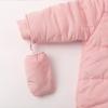 imageSimplee kids Baby Infant Boys Girls Snowsuit Winter Hooded Footed Warm Jumpsuit Outerwear with Gloves for 324 MonthsApink
