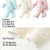 imageSimplee kids Baby Infant Girls Snowsuit Winter Hooded Footed Warm Jumpsuit Outerwear with Gloves for 1824 MonthE Creamy White