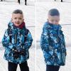 imageSimplee kids Boy Winter Coat Waterproof Ski Jacket Fleece Hooded Snow Warm Padded RaincoatsAgblueblack Leafs