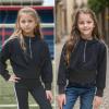imageSimplee kids Girls Sweatshirt Half Zip up Hoodies 514T Cropped Hoodie Black White Sweatshirts with Long SleeveThumb HoleBlack