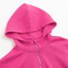 imageSimplee kids Girls Sweatshirt Half Zip up Hoodies 514T Cropped Hoodie Black White Sweatshirts with Long SleeveThumb HoleHot Pink