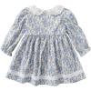 imageSimplee kids Baby Girls Smocked Dress Handmade Spring Fall Casual Dresses Floral Print Sundress Princess Dress for ToddlersBlight Blue