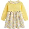 imageSimplee kids Baby Girls Smocked Dress Handmade Spring Fall Casual Dresses Floral Print Sundress Princess Dress for ToddlersKayellow