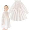 imageSimplee kids Baby Girls Smocked Dress Handmade Spring Fall Casual Dresses Floral Print Sundress Princess Dress for ToddlersCcpink Floral