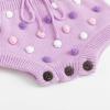 imageSimplee kids Baby Girl Knit Romper Fall Sleeveless Pompoms Rompers Newborn Little Girl Overall Jumpsuit OutfitsAaapurple