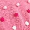 imageSimplee kids Baby Girl Knit Romper Fall Sleeveless Pompoms Rompers Newborn Little Girl Overall Jumpsuit OutfitsAaarose Pink