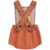 imageSimplee kids Baby Girl Knit Romper Fall Sleeveless Pompoms Rompers Newborn Little Girl Overall Jumpsuit OutfitsBba Orange