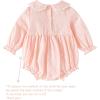 imageSimplee kids Baby Infant Girls Cotton Long Sleeve Summer Ruffle Romper 324 MonthsApinkheart
