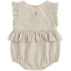 imageSimplee kids Baby Boys Girls Ruffle Romper Summer Outfit Jumpsuit Linen BodysuitsBbapricot