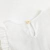 imageSimplee kids Baby Boys Girls Ruffle Romper Summer Outfit Jumpsuit Linen BodysuitsBbwhite