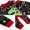imageSimplee kids Ugly Christmas Sweater Family Matching Outfits for Holiday Party Knitted PulloverBlack Dinosaur Jumpsuit