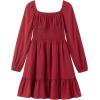 imageSimplee kids Girls Dresses Fall Long Sleeve Dress for Girl Tween Off Shoulder Smocked Dresses Size 415 YearsBred