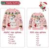 imageSimplee kids Ugly Christmas Sweater Family Matching Outfits for Women Men Party Sweaters Knitted PulloverSnowbearpink