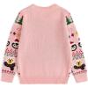 imageSimplee kids Ugly Christmas Sweater Family Matching Outfits for Women Men Party Sweaters Knitted PulloverSnowbearpink