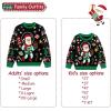 imageSimplee kids Ugly Christmas Sweater Family Matching Outfits for Women Men Party Sweaters Knitted PulloverSpace Santa Clausgreen