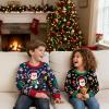 imageSimplee kids Ugly Christmas Sweater Family Matching Outfits for Women Men Party Sweaters Knitted PulloverSpace Santa Clausred