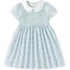 imageSimplee kids Toddler Light Blue Summer Dress Smocked Toddler Floral Baby Blue Dress 18M
