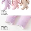 imageSimplee kids Baby Infant Boys Girls Snowsuit Winter Hooded Footed Warm Jumpsuit Outerwear with Gloves for 324 MonthsEpurple