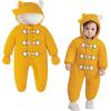 imageSimplee kids Baby Infant Boys Girls Snowsuit Winter Hooded Footed Warm Jumpsuit Outerwear with Gloves for 324 MonthsFyellow