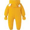 imageSimplee kids Baby Infant Boys Girls Snowsuit Winter Hooded Footed Warm Jumpsuit Outerwear with Gloves for 324 MonthsFyellow