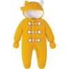 imageSimplee kids Baby Infant Boys Girls Snowsuit Winter Hooded Footed Warm Jumpsuit Outerwear with Gloves for 324 MonthsFyellow