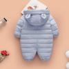 imageSimplee kids Unisex Onesie Baby Romper Toddler Warm Outwear Winter Coat Double Zipper Baby Hooded Snowsuit for 36 Months