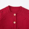 imageSimplee kids Baby Girl Knit Cardigan Sweater Cream Cotton Autumn CoatAred