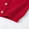 imageSimplee kids Baby Girl Knit Cardigan Sweater Cream Cotton Autumn CoatAred