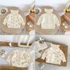 imageSimplee kids Baby Girl Knit Cardigan Sweater Cream Cotton Autumn CoatBawhite Heart