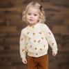 imageSimplee kids Baby Girl Knit Cardigan Sweater Cream Cotton Autumn CoatBawhite Heart