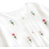 imageSimplee kids Baby Sweater Toddler Girls Cardigan Sweater Embroidered Strawberry Knit SweaterAcwhite