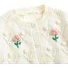 imageSimplee kids Baby Sweater Toddler Girls Cardigan Sweater Embroidered Strawberry Knit SweaterCflower