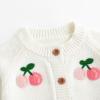 imageSimplee kids Baby Sweater Toddler Girls Cardigan Sweater Embroidered Strawberry Knit SweaterEbeige