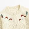 imageSimplee kids Baby Sweater Toddler Girls Cardigan Sweater Embroidered Strawberry Knit SweaterKapricot