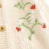 imageSimplee kids Baby Sweater Toddler Girls Cardigan Sweater Embroidered Strawberry Knit SweaterLapricot