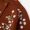 imageSimplee kids Baby Sweater Toddler Girls Cardigan Sweater Embroidered Strawberry Knit SweaterLbrick Red