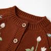 imageSimplee kids Baby Sweater Toddler Girls Cardigan Sweater Embroidered Strawberry Knit SweaterLbrick Red