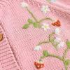 imageSimplee kids Baby Sweater Toddler Girls Cardigan Sweater Embroidered Strawberry Knit SweaterLpinkish Purple