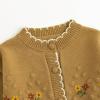 imageSimplee kids Baby Sweater Toddler Girls Cardigan Sweater Embroidered Strawberry Knit SweaterPearthy Yellow